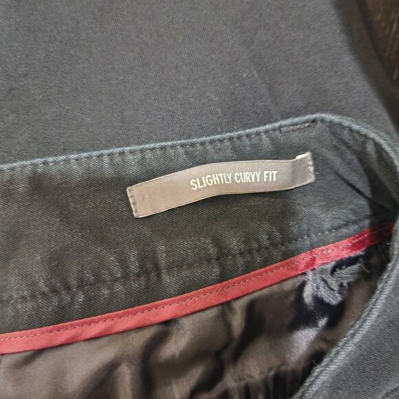 Eddie Bauer Slightly Curvy Fit Straight Leg Chino Pants Size S10 Black Stretch - Picture 7 of 8